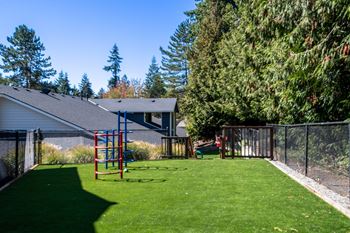 Onsite dog park at brackett apartments in edmonds, wa 98020